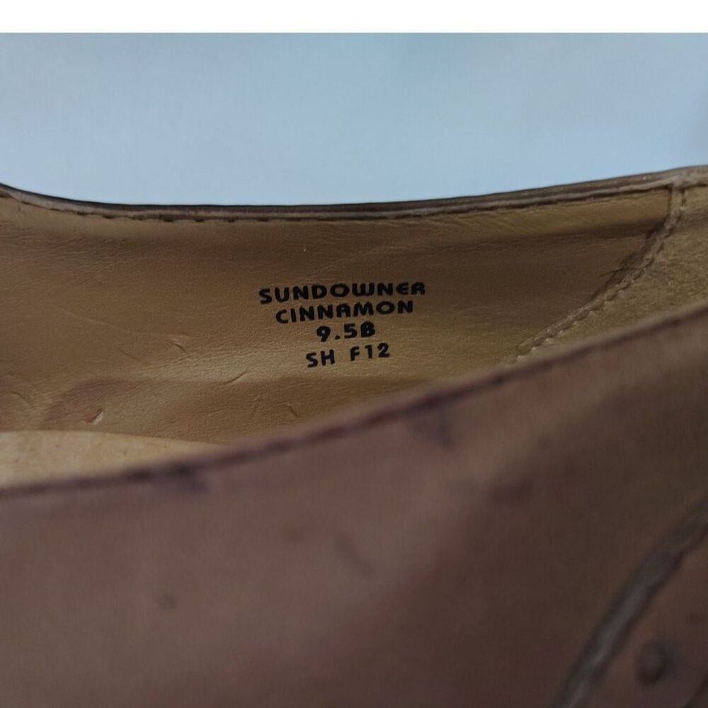 Earth Sundowner Cinnamon Leather Kiltie Tassel Block Heel Dress Shoes 9.5B - Picture 9 of 10